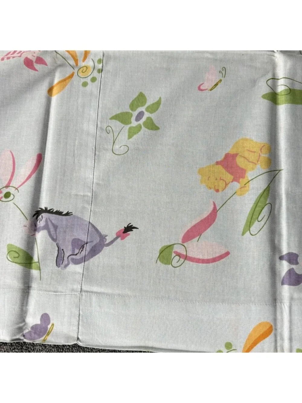 Vintage Disney Store WINNIE THE POOH & Friends Cotton Shower Curtain 72x72 NEW